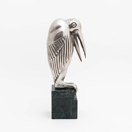 Skulptur Marabou Silber